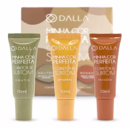 Imagem do produto Kit Dalla Makeup Minha Cor Perfeita Trio Corretores De Subtom (3 Produtos)