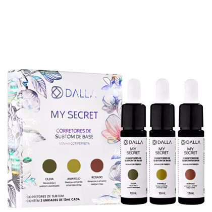 Imagem do produto Kit Dalla Makeup Minha Cor Perfeita Trio Corretores De Subtom (3 Produtos)