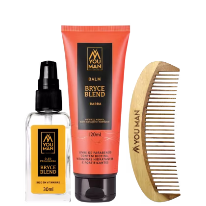 Imagem do produto Kit Bryce Blend | You Man: balm fortificante + óleo para barba + pente