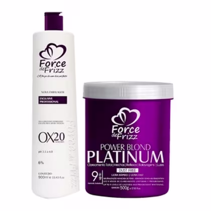 Imagem do produto Kit Pó Desclorante Power Blond Platinum 500g + Emulsão Oxidante Ox 20 Vol 900ml