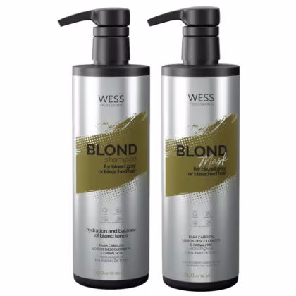 Imagem do produto Kit Wess Blond Shampoo 500ml + Mask 500ml