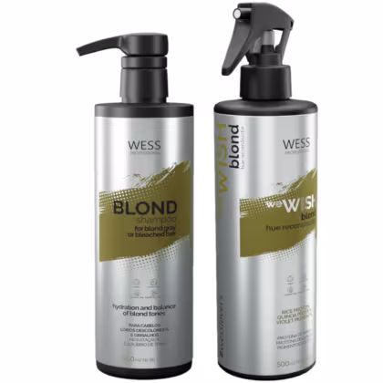 Imagem do produto Kit Wess Blond Shampoo 500ml + We Wish Matizador 500ml