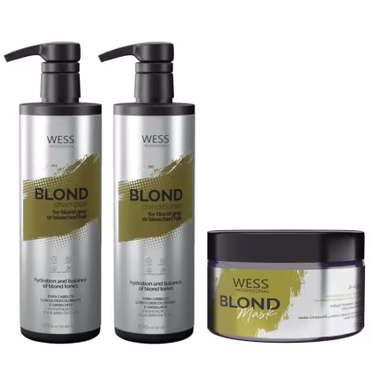 Imagem do produto Kit Wess Blond Shampoo 500ml + Cond 500ml + Mask 200ml