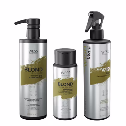 Imagem do produto Kit Wess Blond SH 500ml + Cond 250ml + We Wish M. 500ml