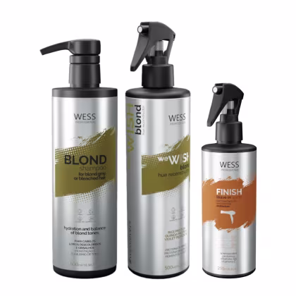 Imagem do produto Kit Wess Blond SH 500ml + We Wish M. 500ml + Finish 250ml