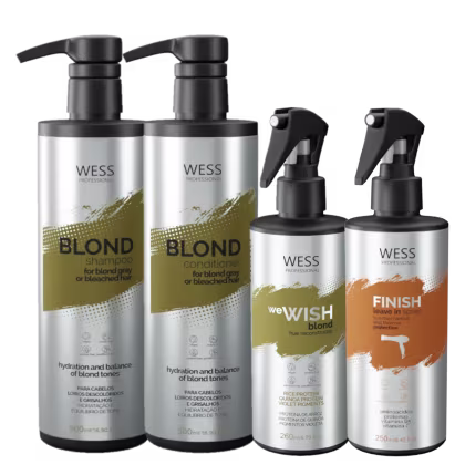 Imagem do produto Kit Wess Blond SH 500ml+CD 500ml+WeWish M.260ml+Finish 250ml