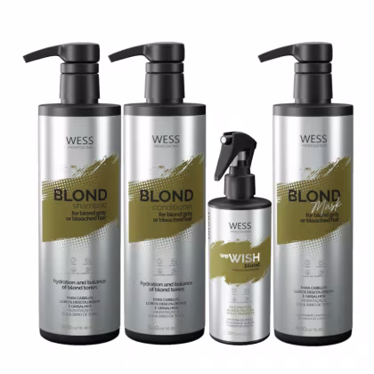 Imagem do produto Kit Wess Blond SH 500ml+CD 500ml+WeWish M. 260ml+Mask 500ml