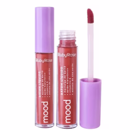 Batom Líquido Ruby Rose Mood Sympathy 14, 3,2ml.