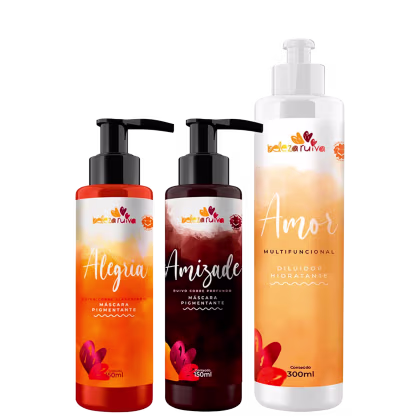 Imagem do produto Kit Beleza Ruiva Tonalizante Alegria, Amizade e Diluidor Amor - 300ml