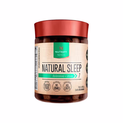 Suplemento Alimentar Nutrify Natural Sleep Melatonina + Ativos 7 (60 Cápsulas).