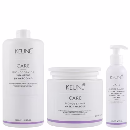 Imagem do produto Keune Care Blonde Savior Kit Shampoo 1000ml + Máscara 500ml + Leave in 140ml