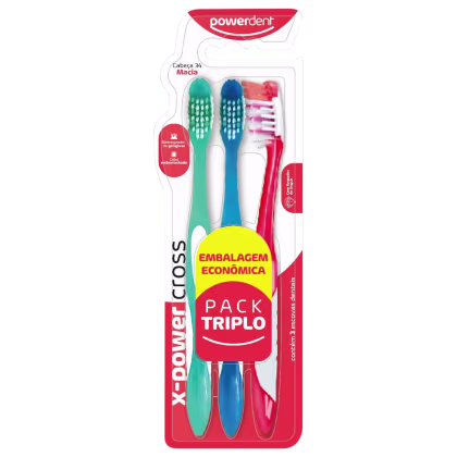 Imagem do produto ESCOVA DE DENTE X-POWER CROSS PACK TRIPLO