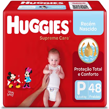 Imagem do produto Huggies Supreme Care Disney Baby P Recém Nascido - Fralda (48 Unidades)
