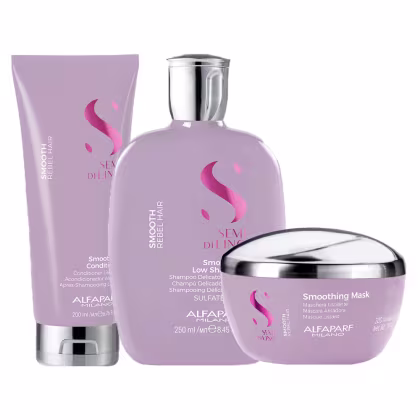 Imagem do produto Kit Alfaparf Semi Di Lino Smooth Smoothing Trio (3 Produtos)