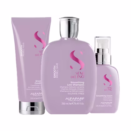 Imagem do produto Kit Alfaparf Semi Di Lino Smooth Cream Home Care (3 Produtos)