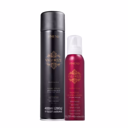 Imagem do produto Kit Amend Valorize Mousse e Spray Fixador Ultra Forte Médio (2 produtos)