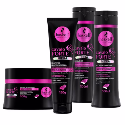 Imagem do produto Haskell Cavalo Forte Hidra 300ml 4 Itens Protetor 2 em 1