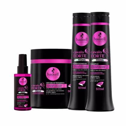 Imagem do produto Haskell Cavalo Forte Hidra Trio 500ml + Sérum Mágico Brilho