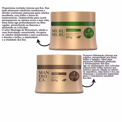 Imagem do produto Cronograma Haskell Máscaras Mandioca + Murumuru 300g