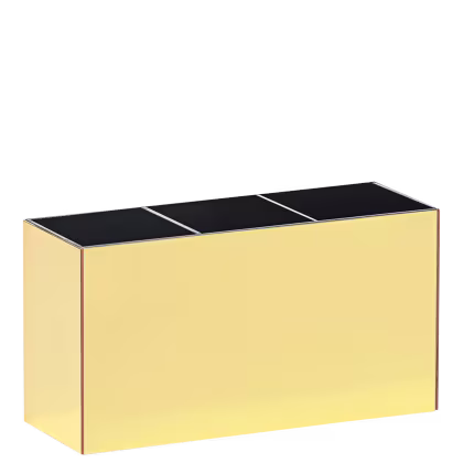 Imagem do produto Acrílico Store Dourado/Preto com 3 Divisórias - Porta Pincel