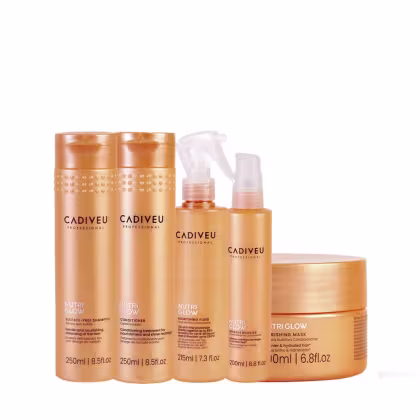 Imagem do produto Kit Cadiveu Nutri Glow Shampoo Condicionador Fluído Booster e Máscara (5 produtos)