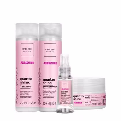Imagem do produto Kit Cadiveu Professional Quartzo Shine Shampoo Condicionador Máscara e Óleo (4 produtos)