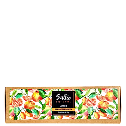 Imagem do produto Sallie Body & Home Sabonete em barra Bambu e Bergamota 3 und de 90g cada