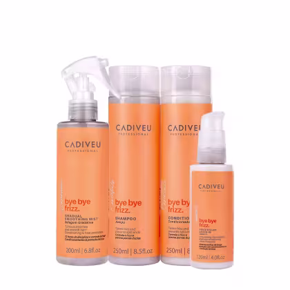 Imagem do produto Kit Cadiveu Professional Bye Bye Frizz Shampoo Condicionador Selagem Gradativa e Leave-in (4 produtos)