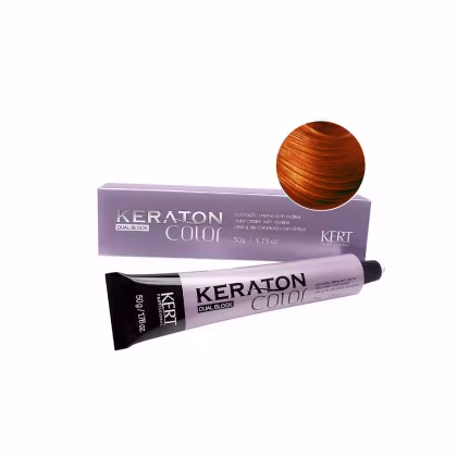 Imagem do produto Keraton Color Dual Block 8.34 Louro Claro Dourado Acobreado - Coloração Permanente 50g