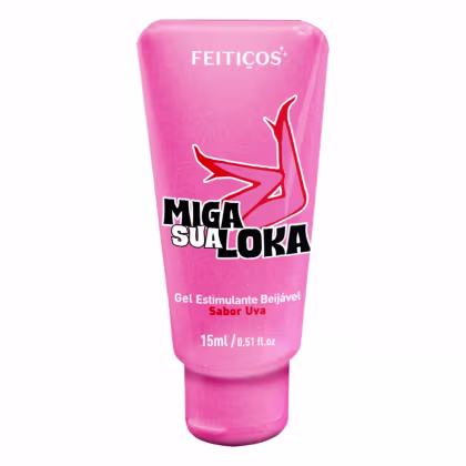 Imagem do produto Gel Beijável Feminino Estimulante Miga Sua Loka Sabor Uva de 15g