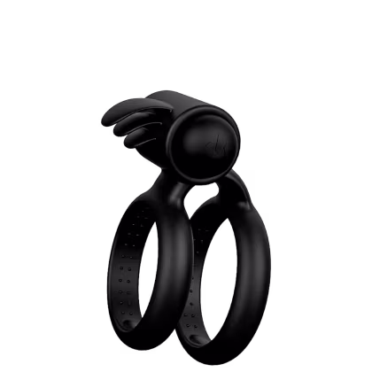 Imagem do produto Anel Peniano Duplo Com Vibração Silicone Resistente a Água Feitiços