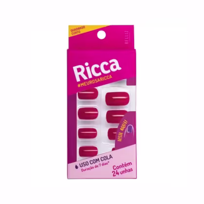 Imagem do produto Unhas Postiças Ricca Autoadesiva Rosa Sexy