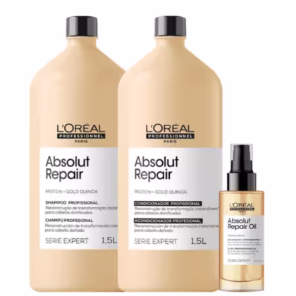 Imagem do produto Kit L'Oréal Professionnel Absolut Repair Iluminador Salão Trio (3 Produtos)