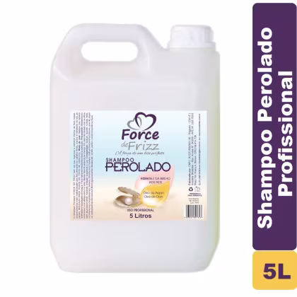 Imagem do produto Shampoo Hidratante Perolado Profissional Force de Frizz Lavatório Galão 5 Litros - Ideal Para Salão de Beleza