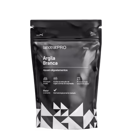 Imagem do produto Argila Branca Natural Labotrat Pro 500g Rica em Oligoelementos