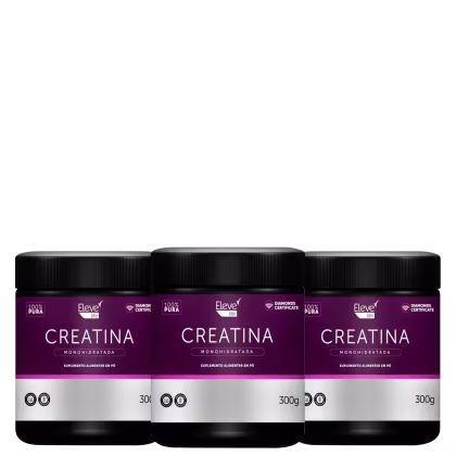 Imagem do produto Creatina 300g - 100% Pura - 3 Unidades - ELEVE LIFE + E-book
