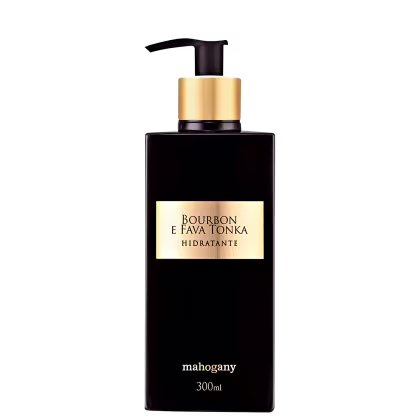 Loção Hidratante Corporal Mahogany Bourbon e Fava Tonka, 300ml.