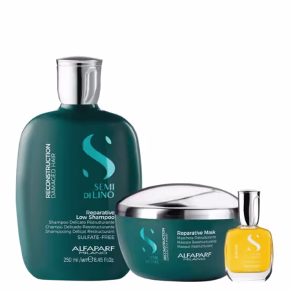 Imagem do produto Kit Alfaparf Semi di Lino Reconstruction Cristalli Liquidi (3 Produtos)