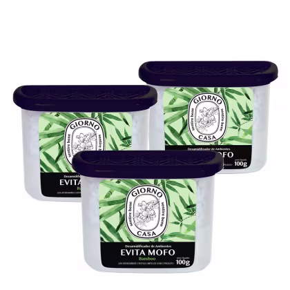 Imagem do produto Kit Giorno Casa Sentire Bene Evita Mofo Bamboo - Desumidificador de Ambientes 100g (3 unidades)