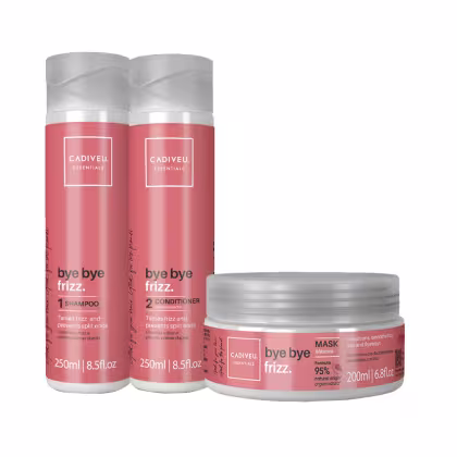 Imagem do produto Kit Cadiveu Professional Bye Bye Frizz Total Care Trio (3 Produtos)