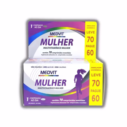 Imagem do produto Multivitamínico Mulher Medvit Leve 70 Pague 60 Comprimidos
