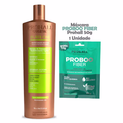 Imagem do produto Progressiva Burix One Prohall 1L + Máscara Proboo Fiber 50g