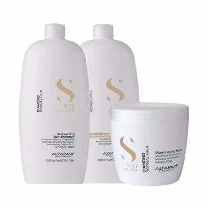 Imagem do produto Kit Alfaparf Semi Di Lino Diamond Illuminating Super Trio (3 Produtos)