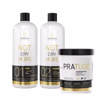 Imagem do produto Kit Borabella PraTudo Not Cry More Salon (3 Produtos)