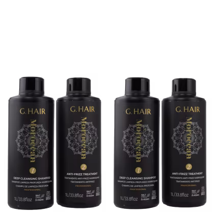 Imagem do produto G.Hair Escova Progressiva Marroquina 2 Kits de (2 x 1 Litro)