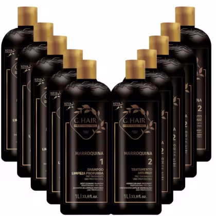 Imagem do produto G.Hair Escova Progressiva Marroquina 5 Kits (2 x 1 Litro)