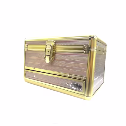 Imagem do produto Ruby's Maleta Dourada Para Maquiagem Com Gaveta Automática FS-1140CD