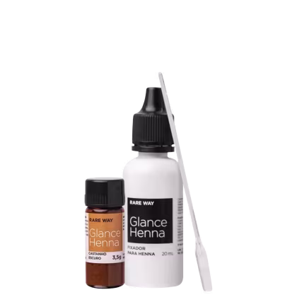 Imagem do produto Henna Glance 3,5g Com Fixador 20ml E Pá Medidora COR CASTANHO ESCURO