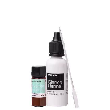 Imagem do produto Henna Glance 3,5g Com Fixador 20ml E Pá Medidora COR CASTANHO CLARO