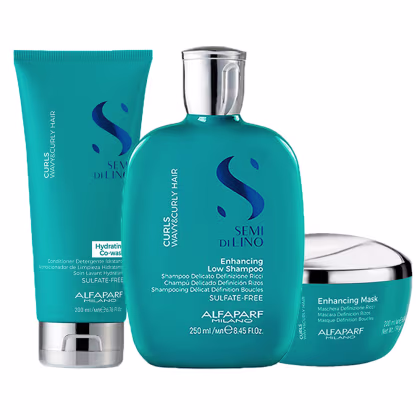 Imagem do produto Kit Alfaparf Semi Di Lino Curls Co-wash Trio (3 Produtos)